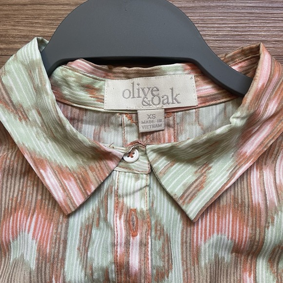 Olive & Oak Sleeveless Dress Tunic Womens XS Button Down 100% Polyester - Picture 4 of 9